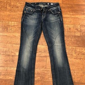 MISS ME boot cut blue jeans size 28 mid rise